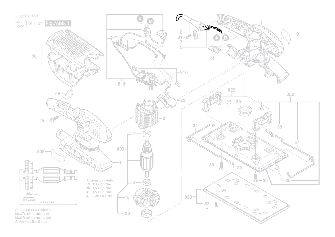 Cable d´alimentation réf. 2 604 460 260 BOSCH